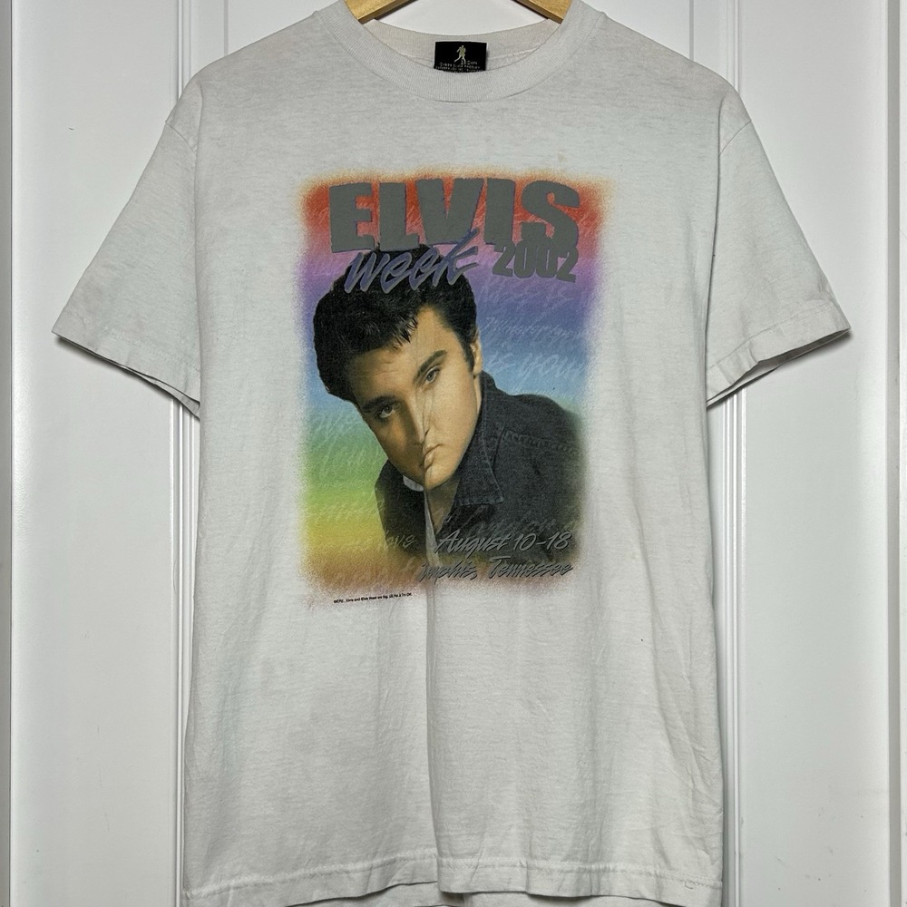 Elvis Presley's Graceland Vintage Y2K Elvis Week 2002 Graphic Print T-Shirt